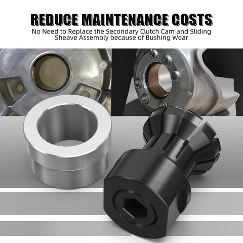 Straight Shooter No Sweat Heavy Duty Bearing Installation And Removal Tool Kit For X3 Side By Side Off Road Machinery Secondary Clutch Bushing Service Quick Fix Setup showing steel and aluminum parts.