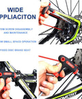 Using Bike Hex Allen Key Wrench Set 4 5 6mm T-Handle With Ball End on bicycle disc brakes and pedals.