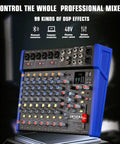 12 Channel USB Audio Interface Mixer With Built In Reverb And DSP Effects, Independent Monitoring on a professional mixer
