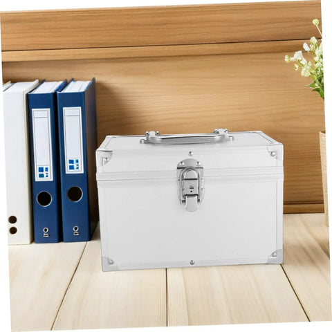 Silver Aluminum Tool Box With Double Layer And Large Inner Compartment Lightweight And Versatile Carrying Case on shelf