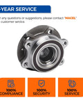 Image of a wheel hub bearing assembly, compatible with Audi models, featuring secure design for front and rear installation.