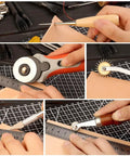 Starter Friendly Leather Working Kit, 415 Piece Tool Set Packed With Punching, Sewing, Stamping, Sanding, Cutting, Carving And Edge Beveling Tools In A Sturdy Leather Tool Storage Bag, Pro Grade Leathercraft Essentials