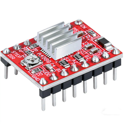 Five Pack A4988 Stepper Motor Driver Modules With Heat Sink For 3D Printers And Arduino, Full Through Sixteenth Step Resolutions