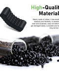 Two Pack 2 To 3 Ton Jack Stand Pads For Cars, black rubber pad material close-up, anti-slip, durable, high-quality