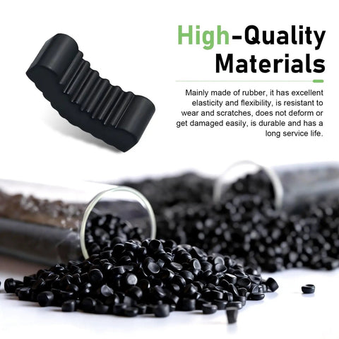 Two Pack 2 To 3 Ton Jack Stand Pads For Cars, black rubber pad material close-up, anti-slip, durable, high-quality