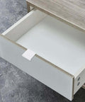 Open drawer with 30 Pieces 1.38 Inch Finger Pulls Aluminum Alloy White Cabinet Drawer Hardware With 0.63 Inch Hole Centers