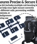 Rail Mount Key Kit 69177 For TLR 7 HLX TLR 7 X TLR 8 G Light Universal Rails Six Precision Inserts shown with rail locating keys