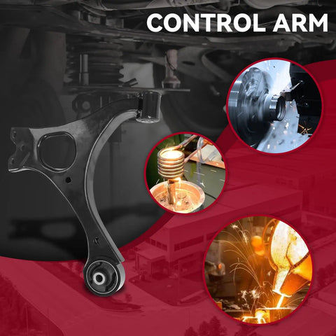 Beefed-Up 18 Piece Front Lower Control Arm Ball Joint Sway Bar Link Tie Rod Boot Rear Shock Absorber Suspension Kit Replacement For 2006 2011 Honda Civic Includes Front Left And Right Lower Control Arms Ball Joints Sway Bar End Links, control arm manufacturing process