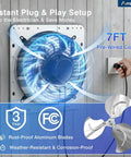 10 Inch Shutter Exhaust Fan With Remote, 9 Speed Ultra Quiet DC Motor, 1000 CFM Wall Mount Ventilation Installation