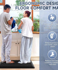 Ultra Thick 4 To 5 Inch Memory Foam Anti Fatigue Kitchen Mat Non Slip Water And Stain Resistant 17 By 28 Inch Rug in use