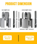 Dimensions of Dual Function Pipe Threading Tool Kit 2 In 1 Internal And External Threading For PVC Pipes, drill compatible set.