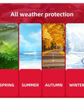 All weather protection for Heavy Duty TPE Floor And Cargo Mats For Pickup Trucks showcasing seasonal themes: spring, summer, autumn, winter.