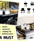 Heavy Duty Stainless Steel Cheese Melt Dome Set Of Two, Killer Flat Top Grill Basting Cover in use on a griddle.