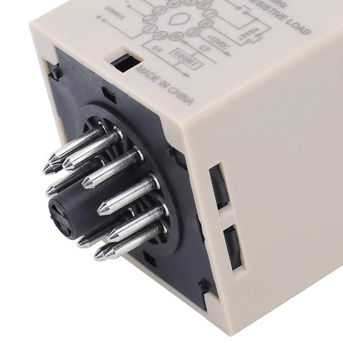 Pro Grade Time Delay Relay Timer Adjustable Cycle Control Module JDM48 11 For Industrial Machinery And Automation Systems AC380V Durable Plastic Housing, rear pins