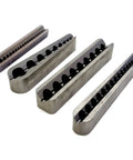 4 Piece Precision Drill Guide Set With SAE Hole Sizes And Numbered Holes, Durable Nickel Alloy Steel, Rust Resistant Finish