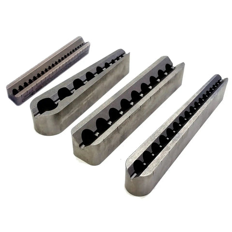 4 Piece Precision Drill Guide Set With SAE Hole Sizes And Numbered Holes, Durable Nickel Alloy Steel, Rust Resistant Finish