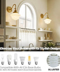 SongCiLT Vintage Sconce Wall Lighting with Milk White Glass Shade in a stylish kitchen setting.