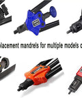 Heavy Duty 10-24 Rivet Nut Tool Mandrel Replacement Tip for Most Nut Riveters, DIY Friendly, shown in multiple colors