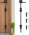 36 Inch Cane Bolt Heavy Duty Gate Drop Rod Latch For Wood Fence Metal Gate Vinyl Fence Ground Fix Floor Latch Black Coating