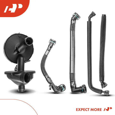 BMW Direct Fit Crankcase Vent Valve Breather Hose Kit PCV With Ventilation Separator Premium 5 Piece Set for E36 E46 E39 E60
