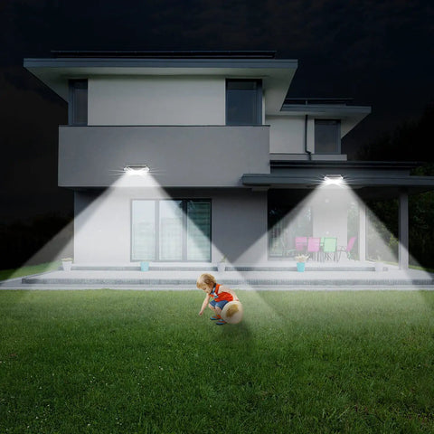 Outdoor Solar Motion Sensor Security Lights Built From Stainless Steel Waterproof And Super Bright illuminate yard at night