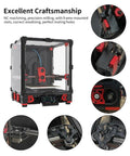 Built Tough 3D Printer Frame Kit For 2.4 R2 Upgrade Featuring Lightweight Aluminum Alloy Cnc Parts And Complete Hardware in detailed assembly view.