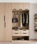 Matte Black 10 Pack Finger Pulls For Cabinets And Drawers 11.81 Inch Edge Concealed Aluminum Handles on wooden closet doors.
