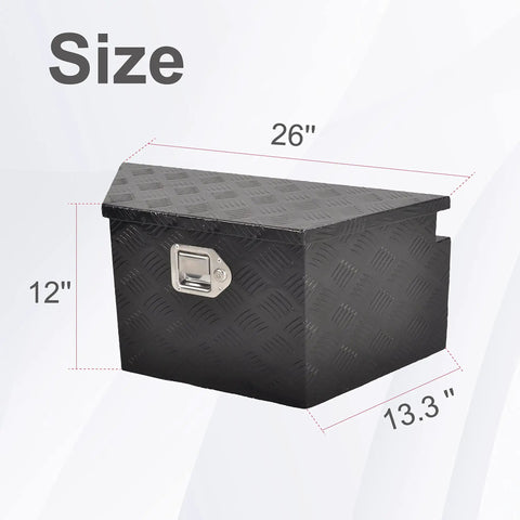 Pro Grade 26 Inch Aluminum Trailer Tongue Tool Box Built Legit Tough Road Ready With No Drama Weather Protection For RV Storage Organizer And Heavy Duty Lock