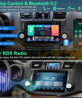 Toyota Highlander 2008-2013 Dope Car Stereo With 10.2 Inch IPS Touch Screen showing voice control and FM radio features