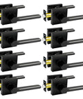 8 Pack Black Heavy Duty Passage Door Levers For Closets Hallways And Conference Rooms Non Locking Square Interior Door Handles