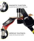 3/8 Inch Grommet Tool Kit Handheld Eyelet Press With Manual Grommet Press Machine, 500 Pcs 10 Mm Grommets, magnetic jaw detail