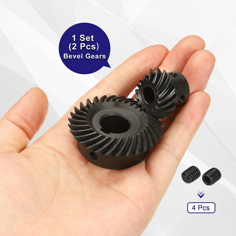 90 Degree Bevel Gear Set One To Two Ratio Two Ground Spiral Beveled Gears With 8mm And 14mm Bores Left Hand And Right Hand 15T And 30T Teeth Includes 5x2.3mm Keyways For Precision Gearbox And DIY Robotics Projects