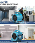 1000 CFM Air Mover Blower Fan for Drying and Cooling in restrooms, offices, garages, and renovations