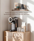 6 Inch Floating Shelf Brackets 8 Pack Solid Steel Hidden Shelf Supports For Floating Wood Shelves with kitchen decor