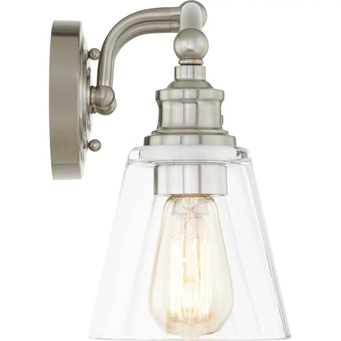 Sottile Vanity Light In Brushed Nickel Three Light Bar For Bathrooms Dimmable With Dimming Compatible Bulbs Three 100W Bulbs