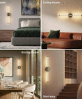 JTsupliight Battery Operated Wall Sconce 2 Pack, Type-C Rechargeable, Black used in bedroom, living room, dining room, and stairway.