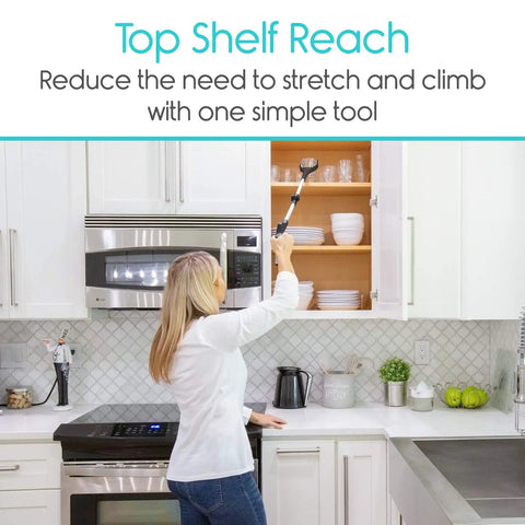 32 Inch Folding Reacher Tool With Rotating Jaw And Sensitive Trigger Grip, Heavy Duty Grabber For Seniors And Mobility Aid, Extra Reach Extender Claw To Grab Dropped Items Behind Furniture Or High Shelves