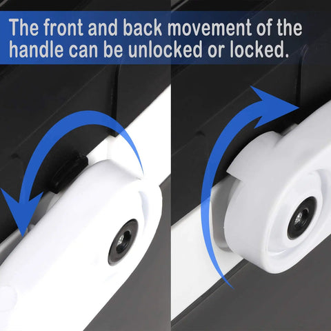 Portable 26 Liter Car Cooler Warmer With Ac Dc Power showing handle lock mechanism for easy movement and stability.