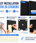 Two Pack Black Egg Crate Acoustic Foam Wall Panels With Peel And Stick Backing For Home Studios High Density Sound Dampening Tiles on easy installation guide.