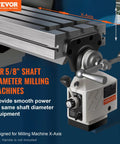 X Axis Power Feed For Milling Machines, 450 In-Lb Torque, 0-200 RPM Speed Control shown attached to milling table