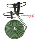 Porta Wrap Tree Work Sling For Arborists With Whoopee Sling Rope Friction Device, 3/4 inch diameter, 17 ft length, green rope