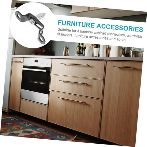 Hella Sturdy Invisible Furniture Connectors And Hidden Fasteners For Wardrobe Setup No Sweat Assembly Rock Solid Two In One Wood Joint Screws Quick Fit Cabinet Hardware For Any Project in a kitchen setting.