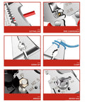 Heavy Duty Foldable Wire Strippers 16 In 1 Electrician Pliers multifunction features including cutting line, wire compression, and clamp.