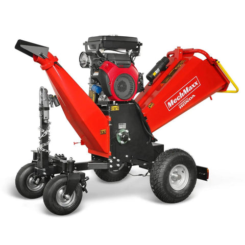 8 Inch Towable Wood Chipper Shredder Mulcher With Electric Start Honda 688cc 22HP Gasoline Engine Four Wheel Tow Bar Model B200