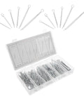 555-Piece Steel Cotter Pin And Split Pin Set With Spring Retainer Clips For Trailer Hitches, Trucks, And Fasteners in plastic case