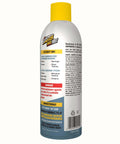 Side view of Silicone Garage Door Lubricant Spray For Smoother Quieter Operation On Tracks Rollers And Hinges Will Not Attract Dust Or Dirt Tack Free Formula Reduces Friction And Noise So Your Door Roars Less And Moves Smoothly 9.3 Oz Case Of 12 with instructions and yellow cap.