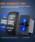 Illuminated Momentary Laser 7 Pin DPDT Rocker Switch Kit For Heavy Duty Winch Wiring Harness with LED lights shown