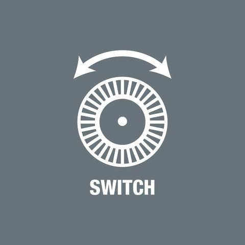 Illustration of a switch mechanism for Zyklop 8100 SA 4 Ratchet Set With 1 Quarter Inch Drive, 41 Piece All In One Master Kit