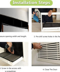 Installation steps for Removable 24 Inch White Air Vent Grille Cover With Mesh Louvered Access Panel Service Door.