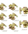 Heavy Duty Table Locks 8 Pack Leaf Buckle Connectors With Mounting Screws For Extension Dining Tables and Conference Furniture Top Shelf Zinc Plated Hardware Solid As A Rock, includes screws.